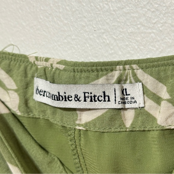 Abercrombie & Fitch Mini Dress Size XL Green Straight Square Neck Slip Skort - Picture 3 of 9